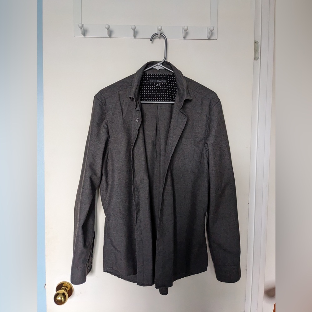 Report collection grey dress shirts size medium